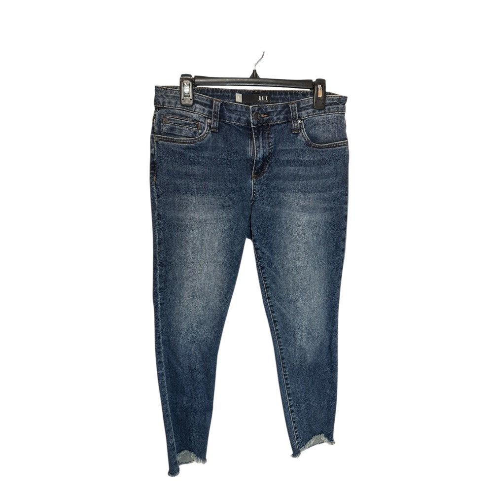 KUT‎ from the Kloth Womens Connie Skinny Crop Jeans Dark Wash Size 8 Casual